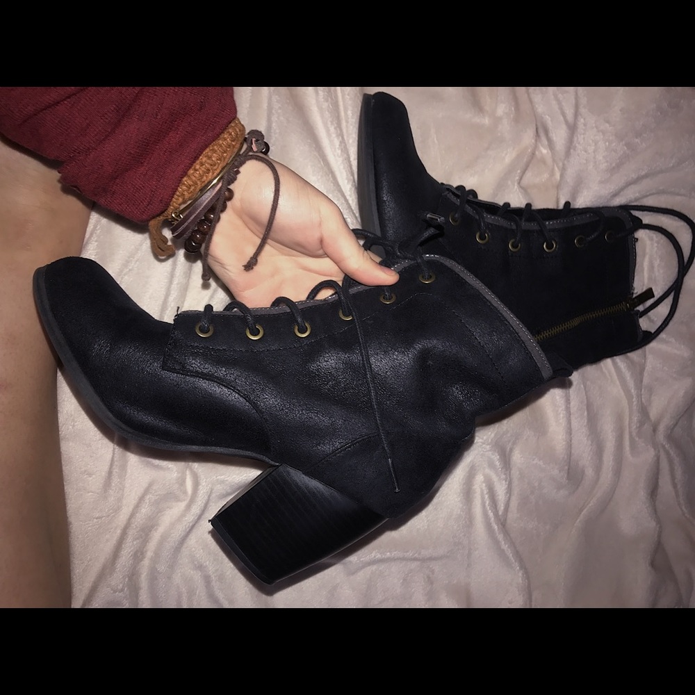 Black Lace Up Boots